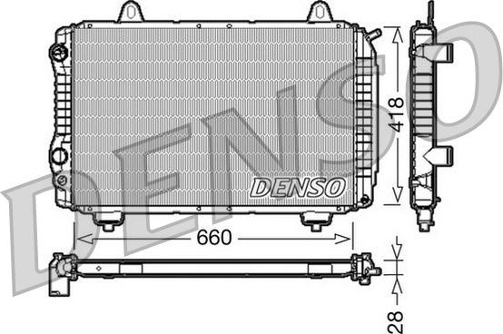 Denso DRM09071 - Радиатор, охлаждение двигателя autospares.lv