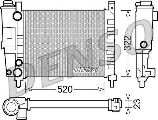 Denso DRM09144 - Радиатор, охлаждение двигателя autospares.lv