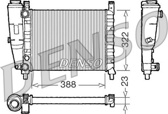 Denso DRM09142 - Радиатор, охлаждение двигателя autospares.lv