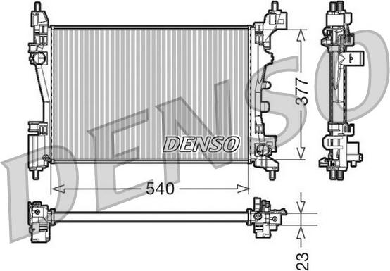Denso DRM09109 - Радиатор, охлаждение двигателя autospares.lv