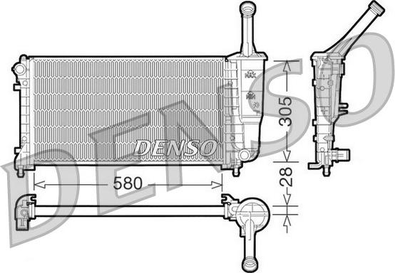 Denso DRM09106 - Радиатор, охлаждение двигателя autospares.lv