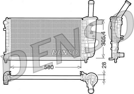 Denso DRM09108 - Радиатор, охлаждение двигателя autospares.lv