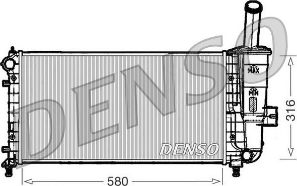 Denso DRM09102 - Радиатор, охлаждение двигателя autospares.lv