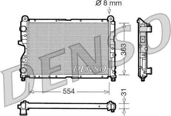 Denso DRM09130 - Радиатор, охлаждение двигателя autospares.lv