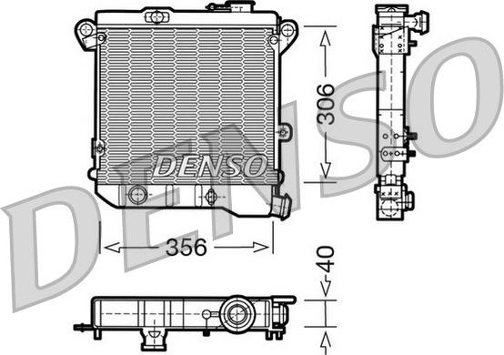 Denso DRM04001 - Радиатор, охлаждение двигателя autospares.lv