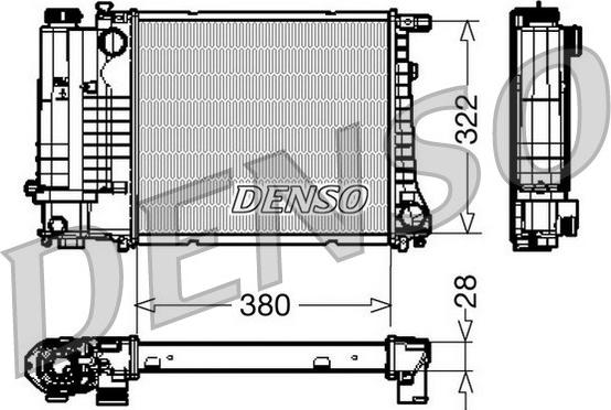 Denso DRM05044 - Радиатор, охлаждение двигателя autospares.lv