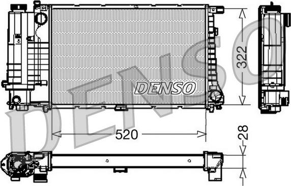 Denso DRM05045 - Радиатор, охлаждение двигателя autospares.lv