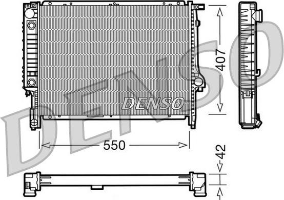 Denso DRM05040 - Радиатор, охлаждение двигателя autospares.lv