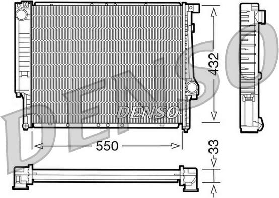 Denso DRM05041 - Радиатор, охлаждение двигателя autospares.lv