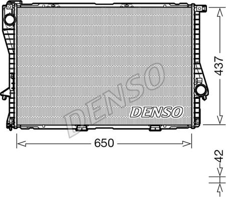 Denso DRM05048 - Радиатор, охлаждение двигателя autospares.lv