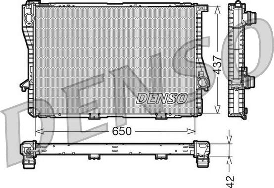 Denso DRM05047 - Радиатор, охлаждение двигателя autospares.lv