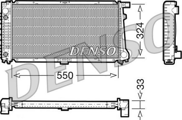 Denso DRM05059 - Радиатор, охлаждение двигателя autospares.lv