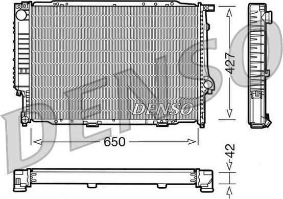 Denso DRM05056 - Радиатор, охлаждение двигателя autospares.lv