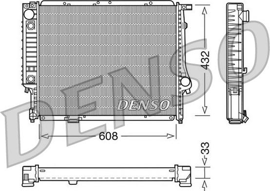 Denso DRM05053 - Радиатор, охлаждение двигателя autospares.lv