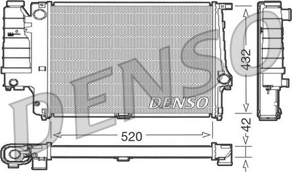 Denso DRM05064 - Радиатор, охлаждение двигателя autospares.lv