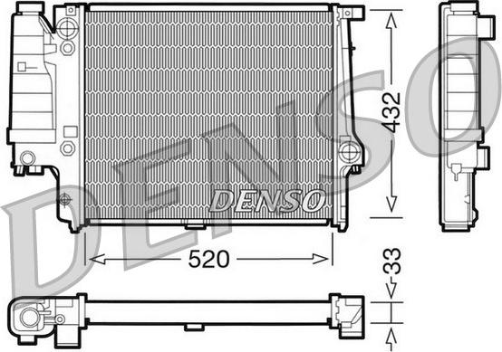 Denso DRM05060 - Радиатор, охлаждение двигателя autospares.lv