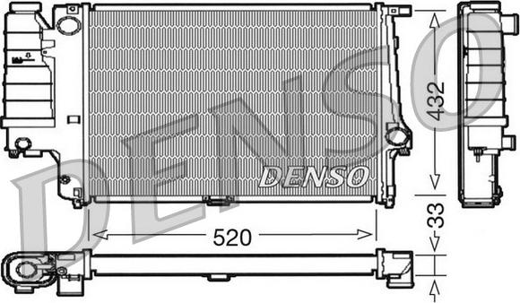 Denso DRM05063 - Радиатор, охлаждение двигателя autospares.lv