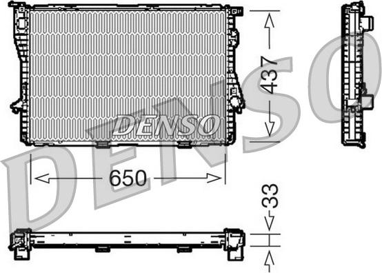 Denso DRM05067 - Радиатор, охлаждение двигателя autospares.lv