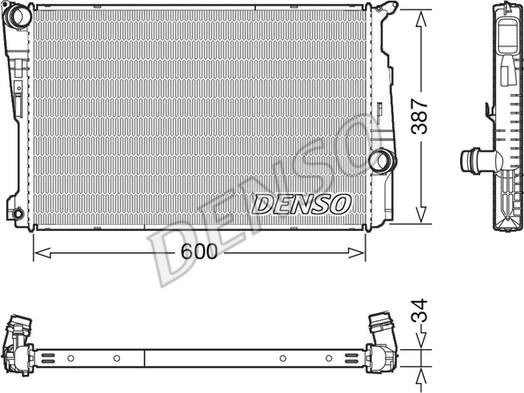 Denso DRM05006 - Радиатор, охлаждение двигателя autospares.lv