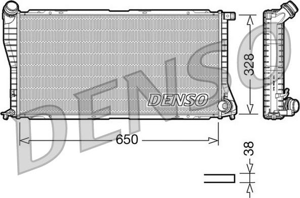 Denso DRM05002 - Радиатор, охлаждение двигателя autospares.lv