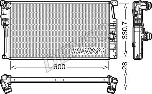 Denso DRM05015 - Радиатор, охлаждение двигателя autospares.lv