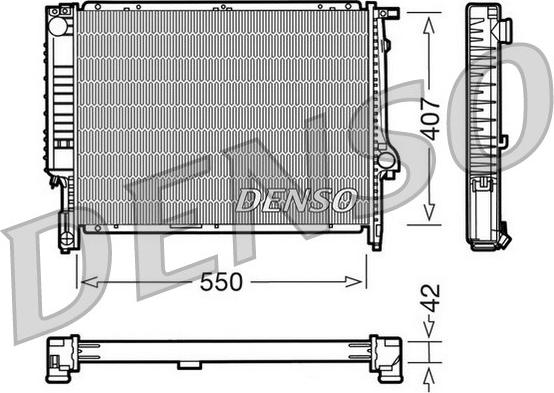 Denso DRM05039 - Радиатор, охлаждение двигателя autospares.lv