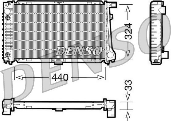 Denso DRM05033 - Радиатор, охлаждение двигателя autospares.lv