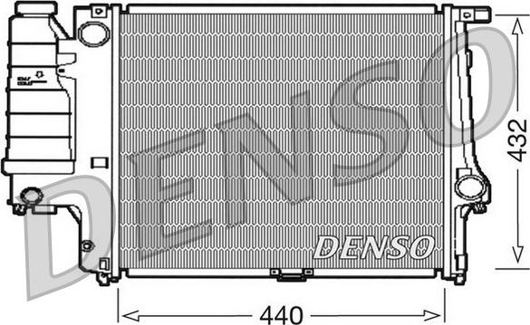 Denso DRM05037 - Радиатор, охлаждение двигателя autospares.lv