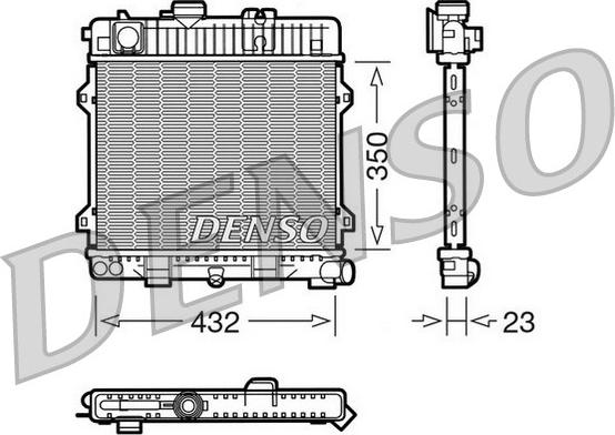 Denso DRM05024 - Радиатор, охлаждение двигателя autospares.lv