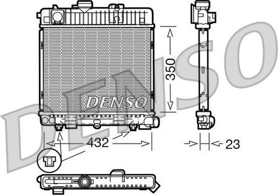 Denso DRM05025 - Радиатор, охлаждение двигателя autospares.lv