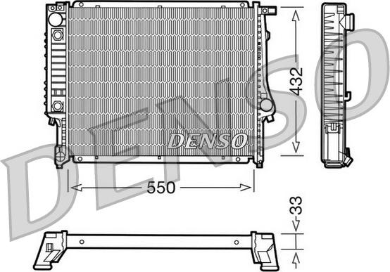 Denso DRM05020 - Радиатор, охлаждение двигателя autospares.lv