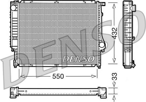 Denso DRM05023 - Радиатор, охлаждение двигателя autospares.lv