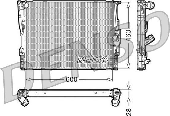 Denso DRM05110 - Радиатор, охлаждение двигателя autospares.lv