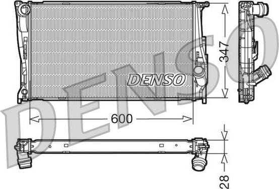 Denso DRM05111 - Радиатор, охлаждение двигателя autospares.lv