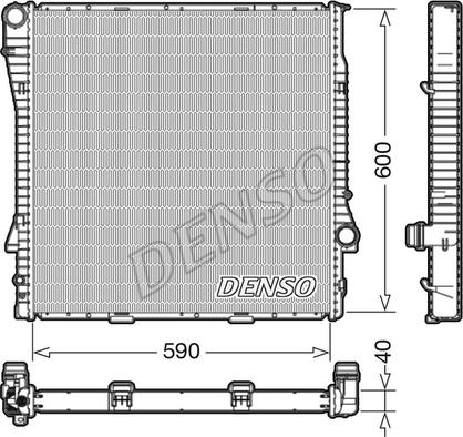 Denso DRM05112 - Радиатор, охлаждение двигателя autospares.lv