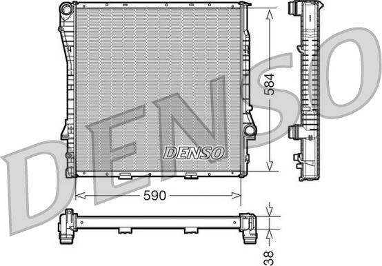 Denso DRM05117 - Радиатор, охлаждение двигателя autospares.lv