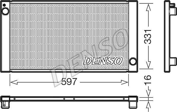 Denso DRM05121 - Радиатор, охлаждение двигателя autospares.lv