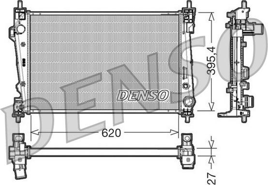 Denso DRM01007 - Радиатор, охлаждение двигателя autospares.lv