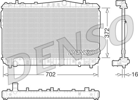 Denso DRM08004 - Радиатор, охлаждение двигателя autospares.lv