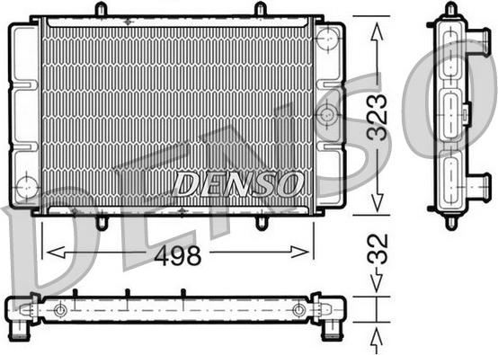 Denso DRM03002 - Радиатор, охлаждение двигателя autospares.lv