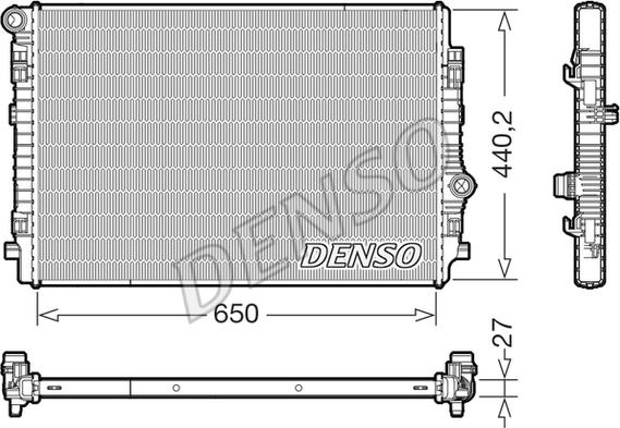 Denso DRM02046 - Радиатор, охлаждение двигателя autospares.lv