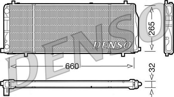 Denso DRM02004 - Радиатор, охлаждение двигателя autospares.lv