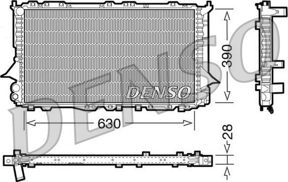 Denso DRM02005 - Радиатор, охлаждение двигателя autospares.lv