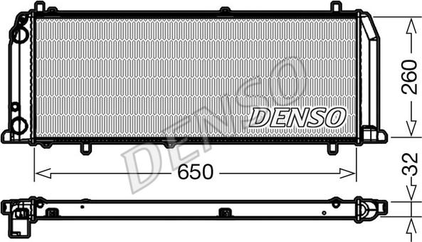 Denso DRM02008 - Радиатор, охлаждение двигателя autospares.lv