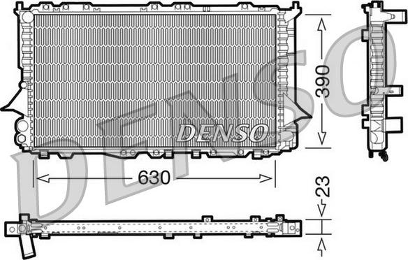 Denso DRM02002 - Радиатор, охлаждение двигателя autospares.lv