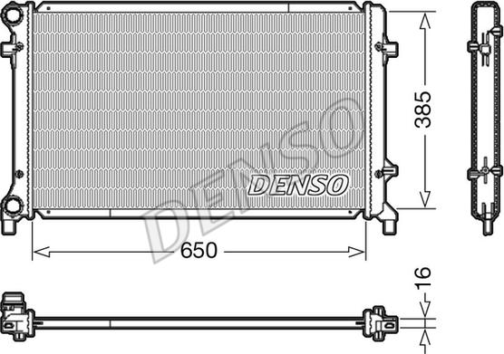 Denso DRM02014 - Радиатор, охлаждение двигателя autospares.lv