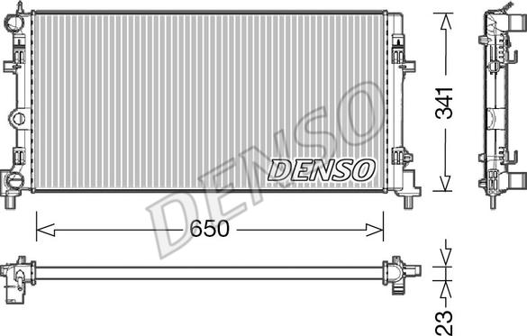 Denso DRM02015 - Радиатор, охлаждение двигателя autospares.lv