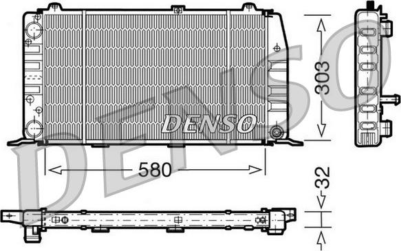 Denso DRM02010 - Радиатор, охлаждение двигателя autospares.lv