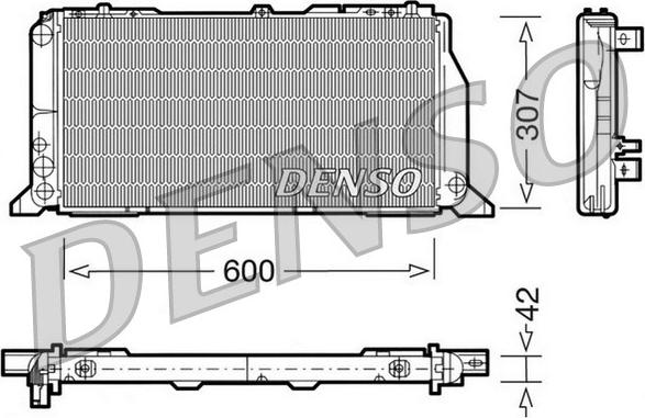 Denso DRM02013 - Радиатор, охлаждение двигателя autospares.lv