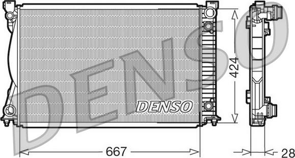 Denso DRM02039 - Радиатор, охлаждение двигателя autospares.lv